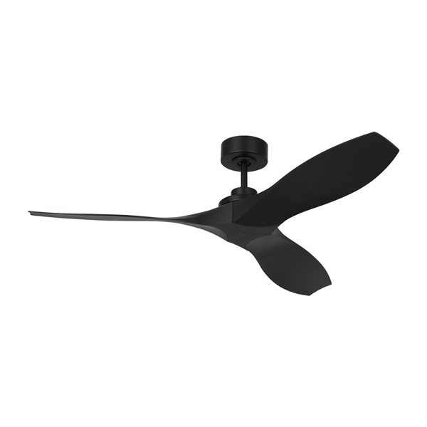 Generation Lighting Collins 52-in 3-Blade 6-Speed Ceiling Fan - Midnight Black
