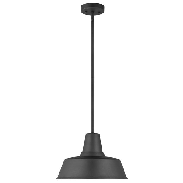 Generation Lighting Barn Light Outdoor Aluminum 1-Light Pendant Light - Black