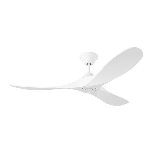 Generation Lighting Maverick 52-in 3-Blade 6-Speed Ceiling Fan - Matte White