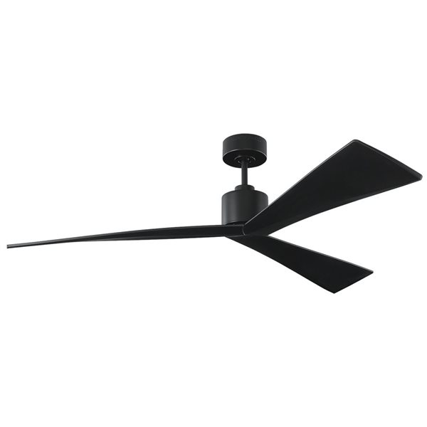 Generation Lighting Adler 60-in 3-Blade 6-Speed Ceiling Fan - Matte Black