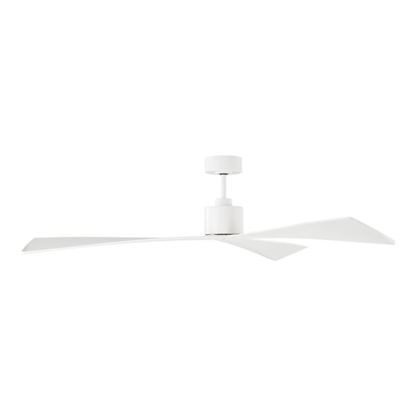 Generation Lighting Adler 60-in 3-Blade 6-Speed Ceiling Fan - Matte White