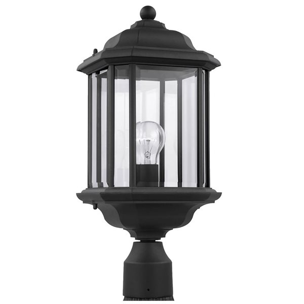 Generation Lighting Kent 8.3 x 20.25-in Black Metal Traditional Outdoor ...