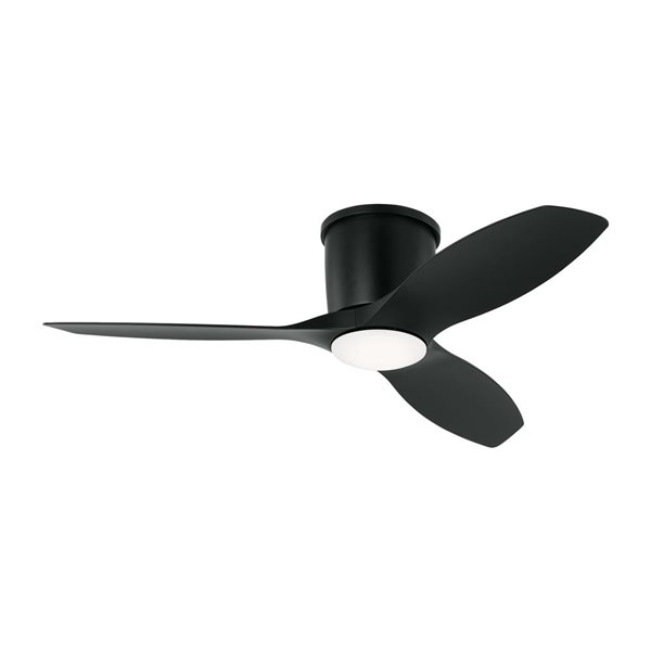 Generation Lighting Titus 44-in Midnight Black Modern 3-Blade Integrated LED Ceiling Fan