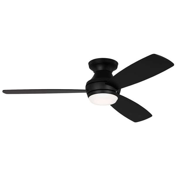 Generation Lighting Ikon 52-in 3-Blade Black Modern Indoor LED Ceiling Fan w/ Remote