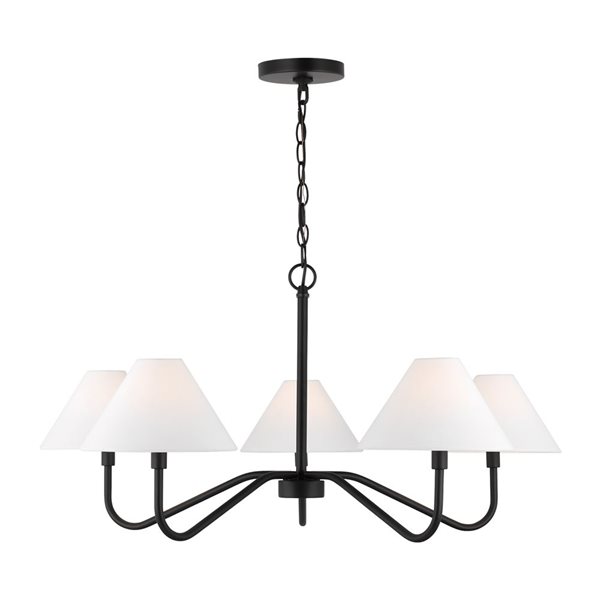 Generation Lighting Eldon 5-Light Black Large Chandelier