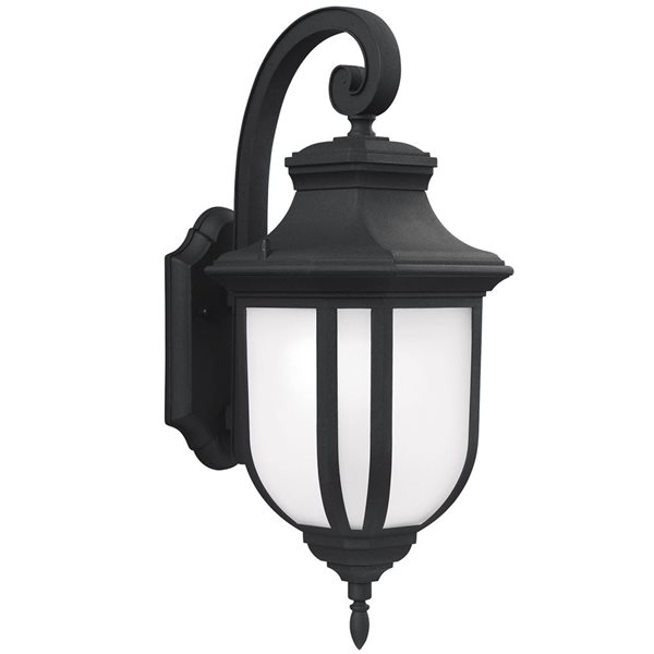 Generation Lighting Childress 21.25-in Black Large 1-Light Outdoor Wall Light
