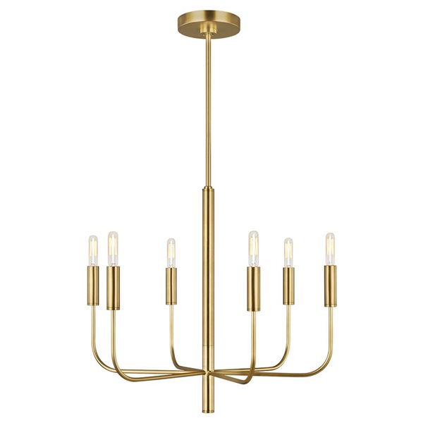Generation Lighting Brianna 6-Light Brass Small Chandelier