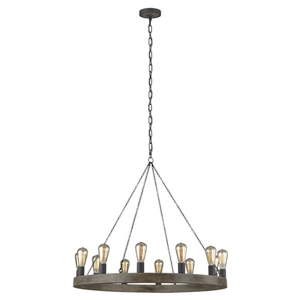 Generation Lighting Avenir 12-Light Gray Medium Chandelier