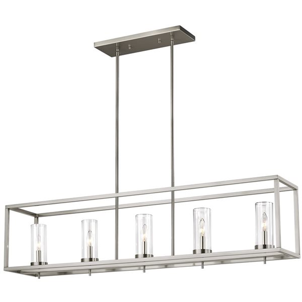 Generation Lighting Zire Nickel 5-Light Island Pendant Light