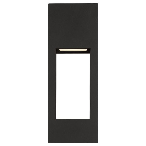 Generation Lighting Testa 16-in Black Medium LED Outdoor Wall Light
