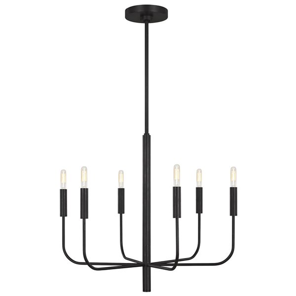 Generation Lighting Brianna 6-Light Gray Small Chandelier
