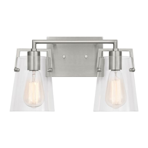 Generation Lighting Crofton 2-Light Steel Vanity Light Bar