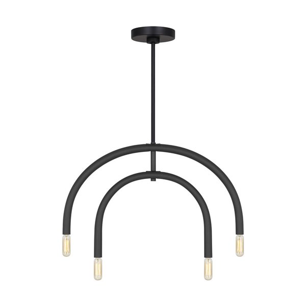 Generation Lighting Hadden 4-Light Black Medium Chandelier