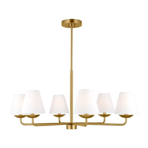 Generation Lighting Albion 6-Light Brass Large Chandelier
