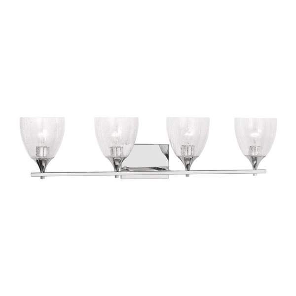 Generation Lighting Toffino 4-Light Chrome Vanity Light Bar