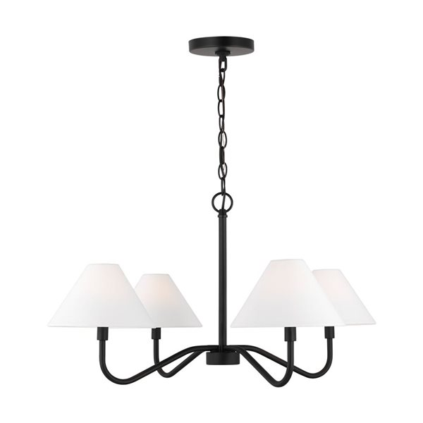 Generation Lighting Eldon 4-Light Black Medium Chandelier