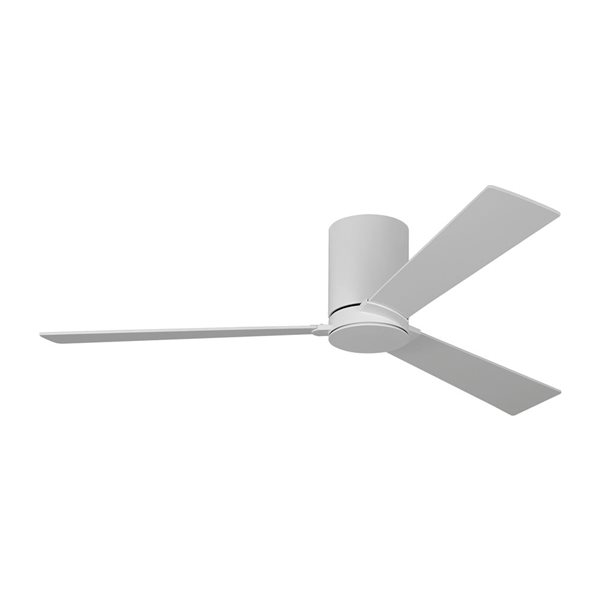 Generation Lighting Rozzen 52-in 3-Blade White Modern Indoor/Outdoor Ceiling Fan w/ Remote
