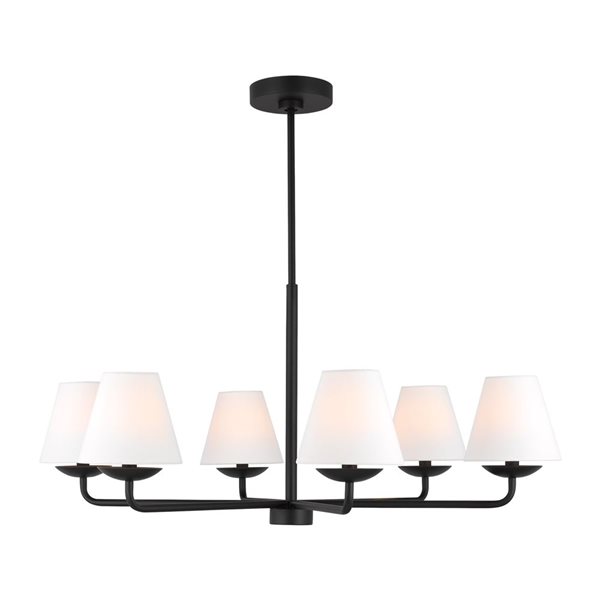 Generation Lighting Albion 6-Light Black Large Chandelier