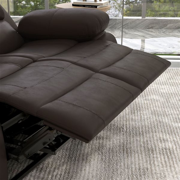 HOMCOM Reclining Loveseat in PU Leather - Brown