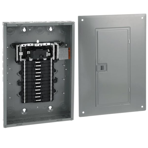 Square D QO 100A 1P Main Breaker Only Plug-on Neutral Load Centre w/ 24 Spaces, 44 Circuits Max
