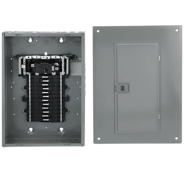 Square D QO 100A 1P Main Breaker Only Plug-on Neutral Load Centre w/ 24 Spaces, 44 Circuits Max