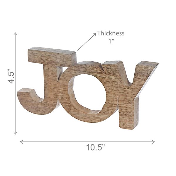 iH casadécor Wooden Joy Décor Christmas Figurine