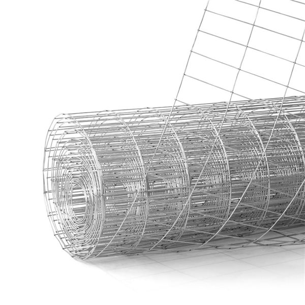 Fencer Wire 4-ft x 50-ft 12.5-Gauge Silver Galvanized Steel Welded Wire Fence - 2 x 4-in Mesh