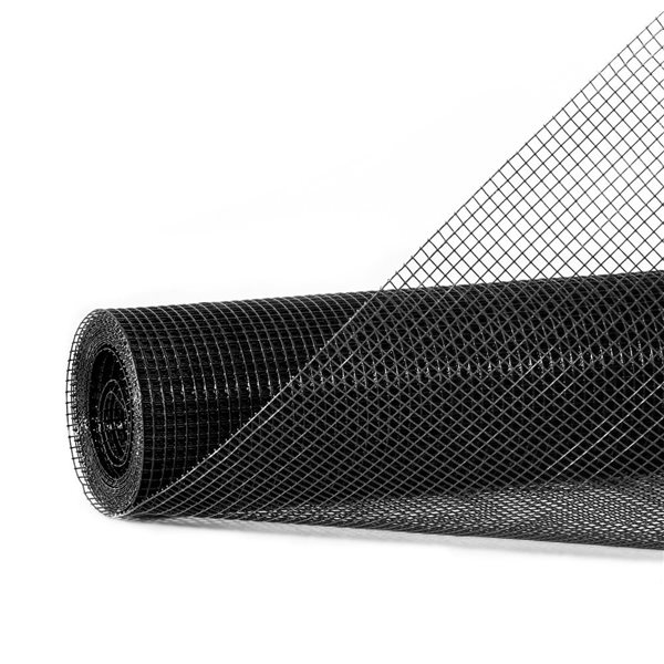 Fencer Wire 3-ft x 100-ft 23-Gauge Black Vinyl-Coated Steel Hardware Cloth - 1/4 x 1/4-in Mesh