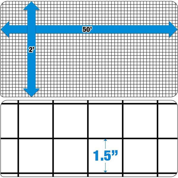 Fencer Wire 2-ft x 50-ft 16-Gauge Black PVC-Coated Steel Welded Wire Fence