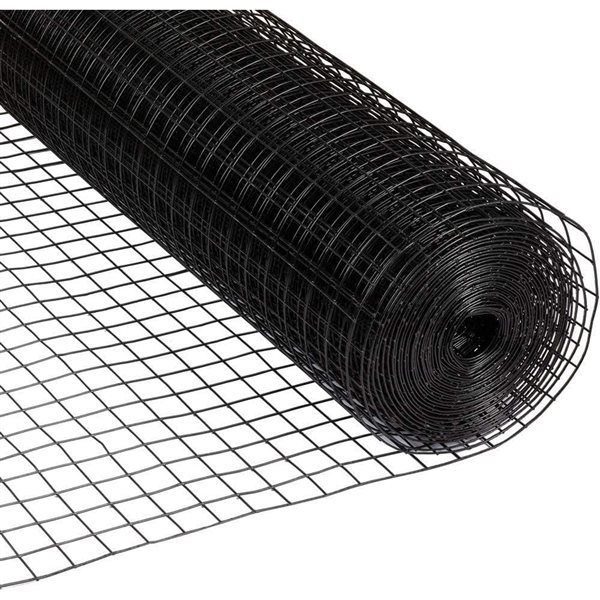 Fencer Wire 2-ft x 50-ft 16-Gauge Black PVC-Coated Steel Welded Wire Fence