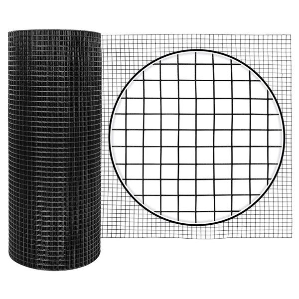 Fencer Wire 3-ft x 50-ft 19-Gauge Black Vinyl-Coated Steel Hardware Cloth - 1/2 x 1/2-in Mesh