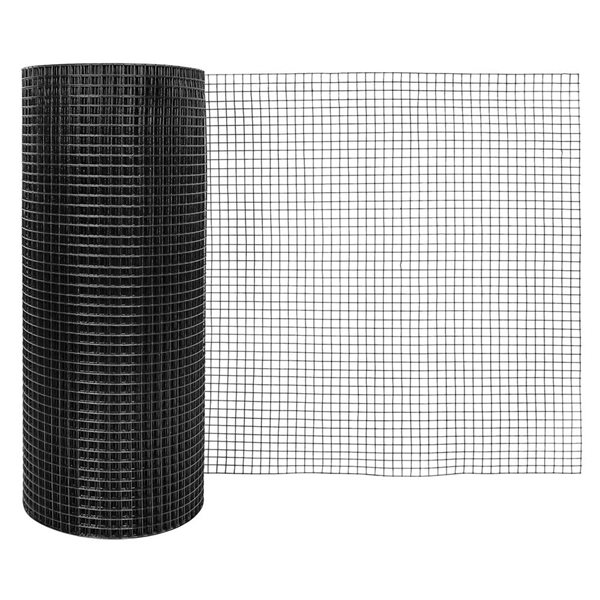Fencer Wire 3-ft x 50-ft 19-Gauge Black Vinyl-Coated Steel Hardware Cloth - 1/2 x 1/2-in Mesh