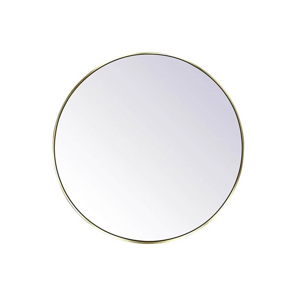 Agua Canada Ophelie 30x30-in Round Framed Mirror - Gold
