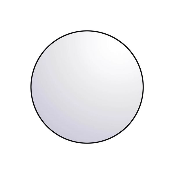 Agua Canada Ophelie 30x30-in Round Framed Mirror - Matte Black