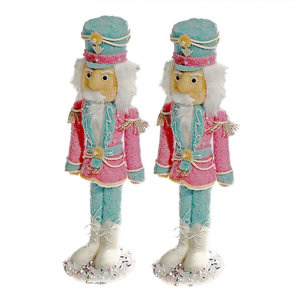 iH casadécor Wool Candy Nutcracker Figurines - 2-Pack