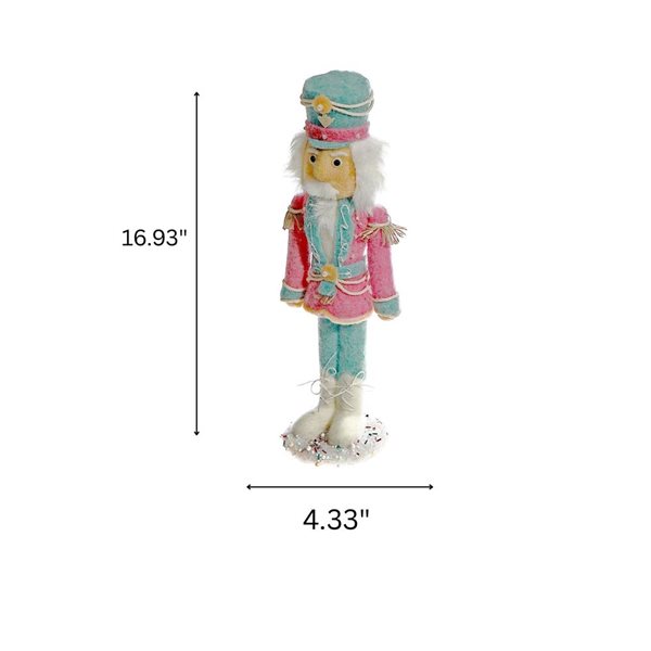 iH casadécor Wool Candy Nutcracker Figurines - 2-Pack