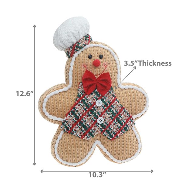 iH casadécor Gingerbread Baker Girl Plush Figurine - 1-Pack