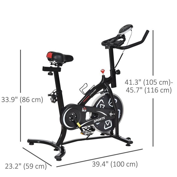 Soozier Exercise Stationary Bike with LCD