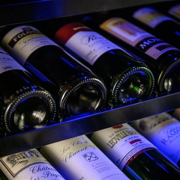 Wine Cell'R Diamond 2-Zone Wine Cellar for Recessed Installation for 166 Bottles - Black