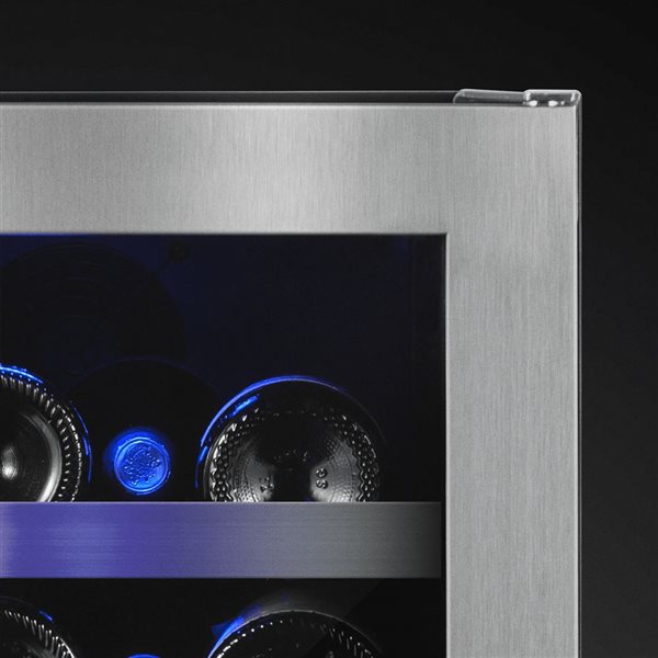 Wine Cell'R Diamond 2-Zone Wine Cellar for Recessed Installation for 166 Bottles - Black