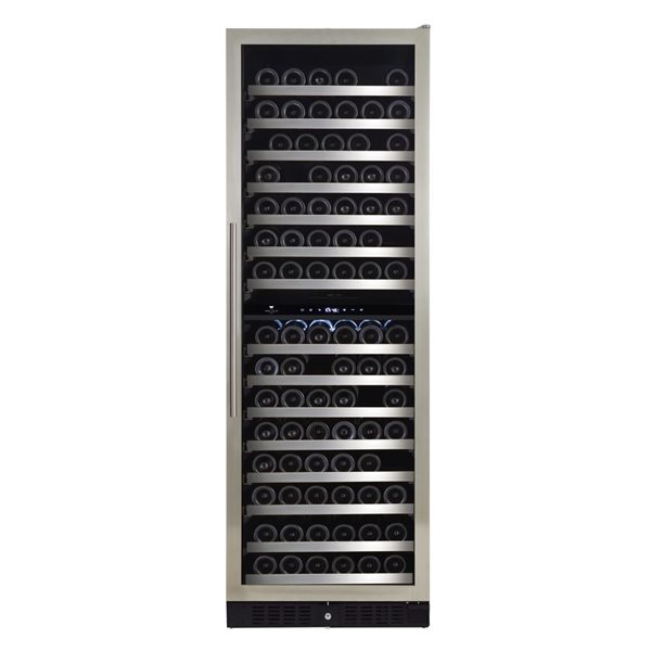 Wine Cell'R Diamond 2-Zone Wine Cellar for Recessed Installation for 166 Bottles - Black