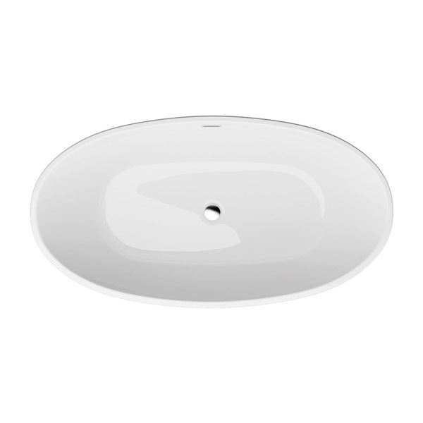 Jade Bath Shailene 67-in Oval Freestanding Tub - White