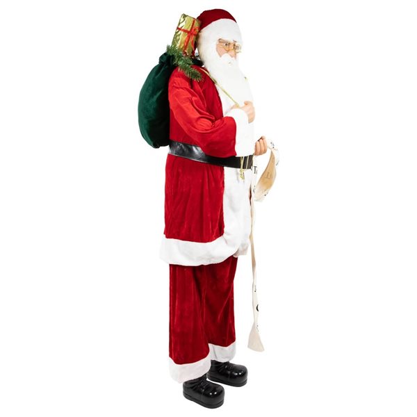Northlight 72-in Red and White Santa Claus with Naughty or Nice List Christmas Figure
