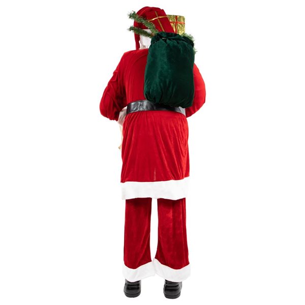 Northlight 72-in Red and White Santa Claus with Naughty or Nice List Christmas Figure