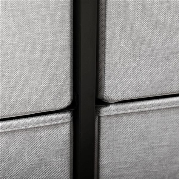 HOMCOM Grey 8-Drawer Fabric Dresser with Drawers