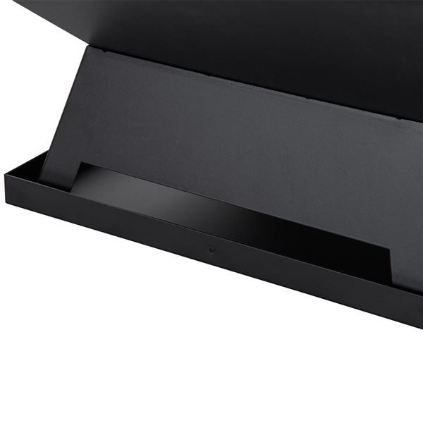 Outsunny Outdoor Wood-Burning Fire Pit w/ Grill and Spark Screen - Black