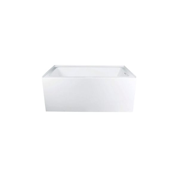 Agua Canada Brio 66 x 32-in White Acrylic Rectangular Alcove Bathtub