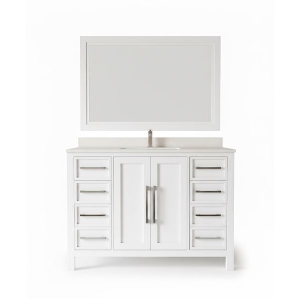 Urban Woodcraft Acadian 48-in Bathroom Vanity - White