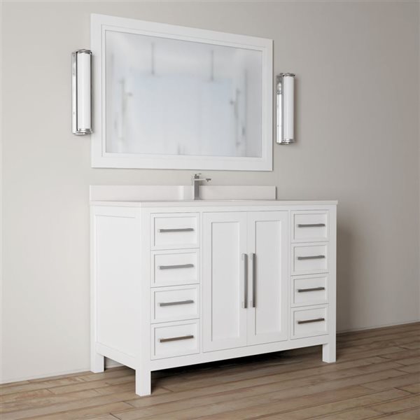 Urban Woodcraft Acadian 48-in Bathroom Vanity - White