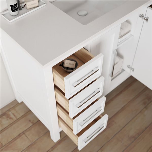 Urban Woodcraft Acadian 48-in Bathroom Vanity - White